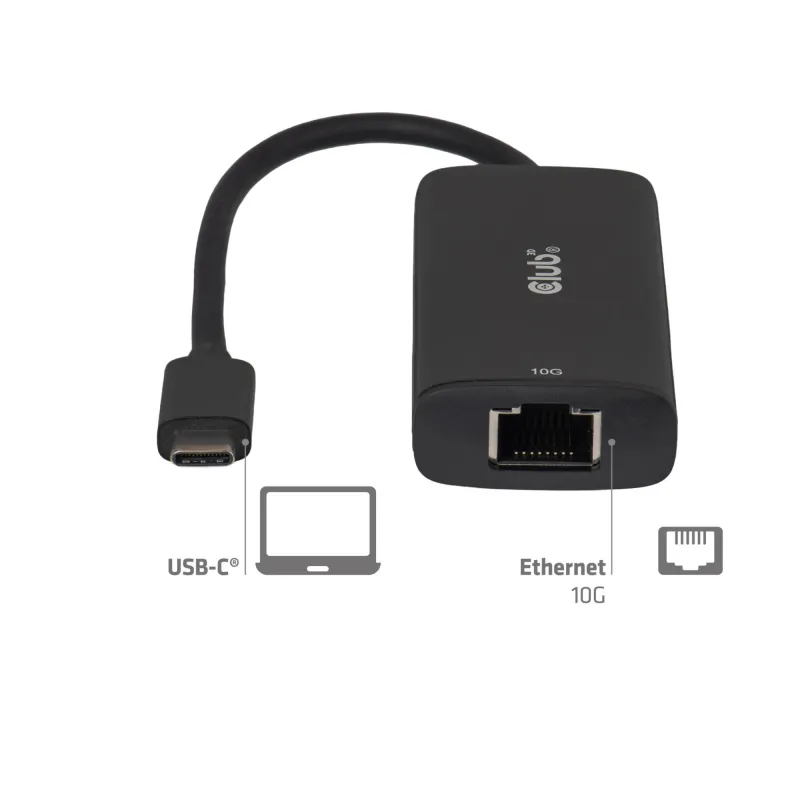 I-o adapter usb-c to rj45-10g m-f cac-2531 club3d
