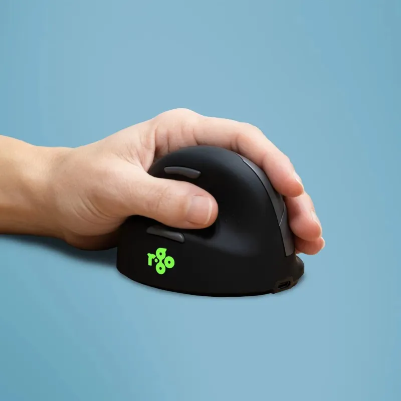 Mouse usb optical wrl-left black rgohewll r-go tools