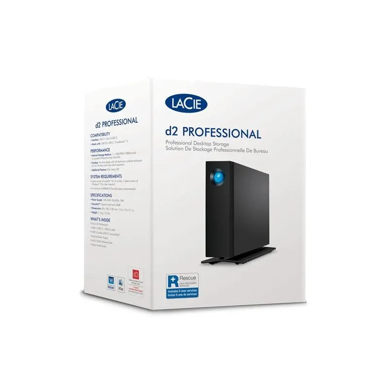 External HDD-LACIE-d2 Professional-STHA20000800-20TB-USB-C-USB 3.2-Drives 1-STHA20000800