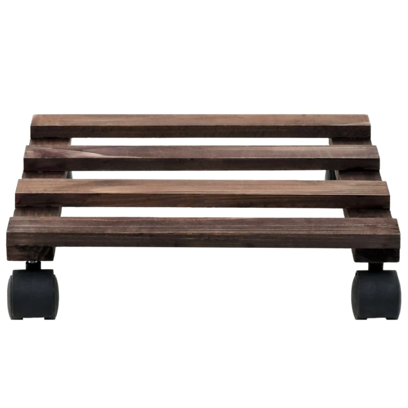 vidaXL augu paliktņi ar riteņiem, 4 gab., 25x25 cm, ciedru koks