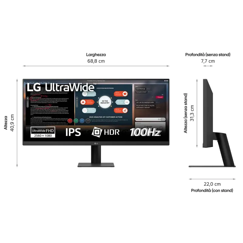 LCD Monitor-LG-29U511A-B-29-Gaming-21 : 9-Panel IPS-2560x1080-21:9-100 Hz-1 ms-29U511A-B