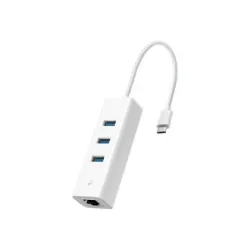 TP-LINK - UE330C - USB 3.0 Type-C to Gigabit Ethernet Network Adapter with 3-Port USB 3.0 Type-A Hub