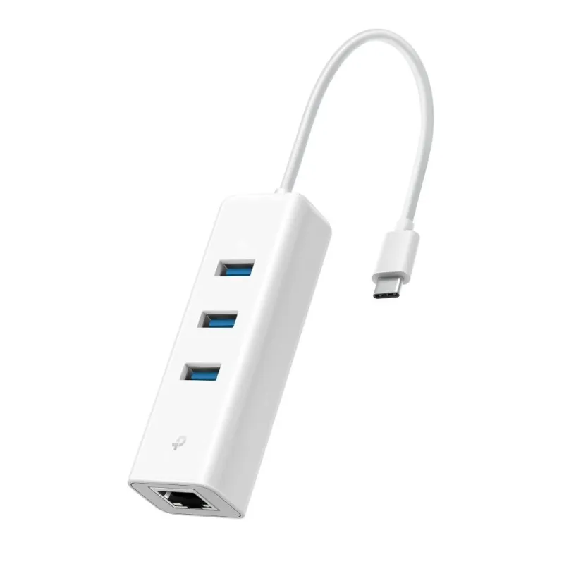 TP-LINK - UE330C - USB 3.0 Type-C to Gigabit Ethernet Network Adapter with 3-Port USB 3.0 Type-A Hub