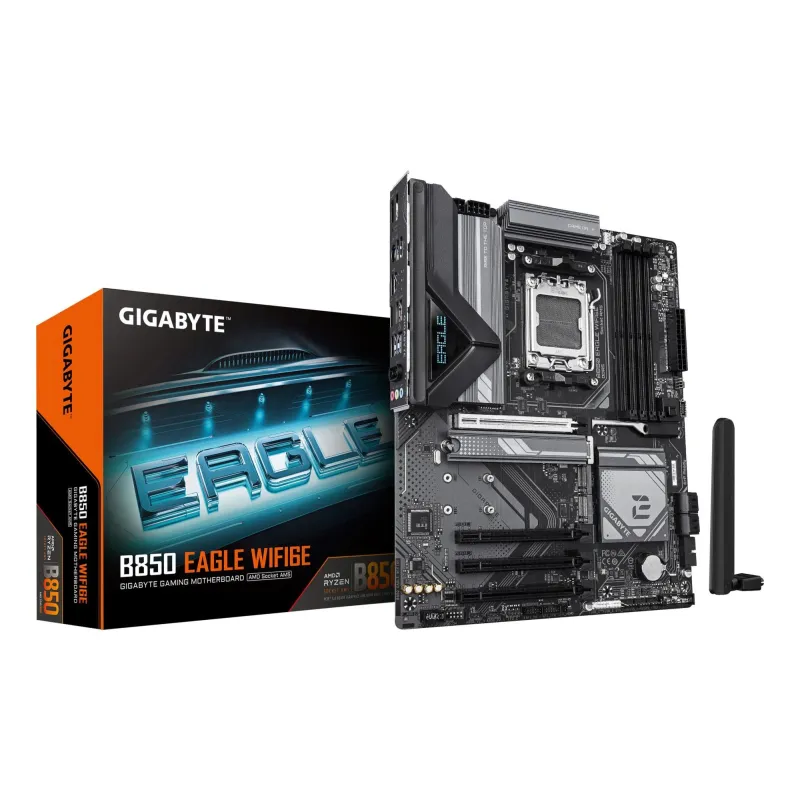 Mainboard-GIGABYTE-AMD B850-SAM5-ATX-Memory DDR5-Memory slots 4-3xPCI-Express 16x-3xM.2-1xHDMI-1xDisplayPort-4xUSB 2.0-4xUSB