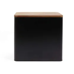 Salter BW128991 Toronto Bread Bin, Black-Wooden