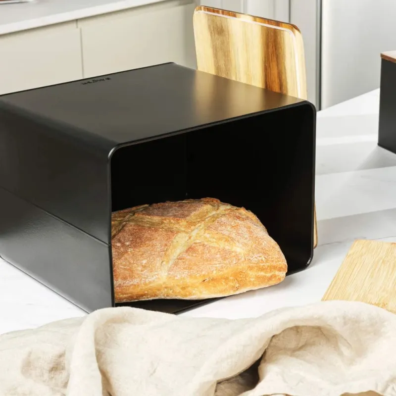 Salter BW128991 Toronto Bread Bin, Black-Wooden