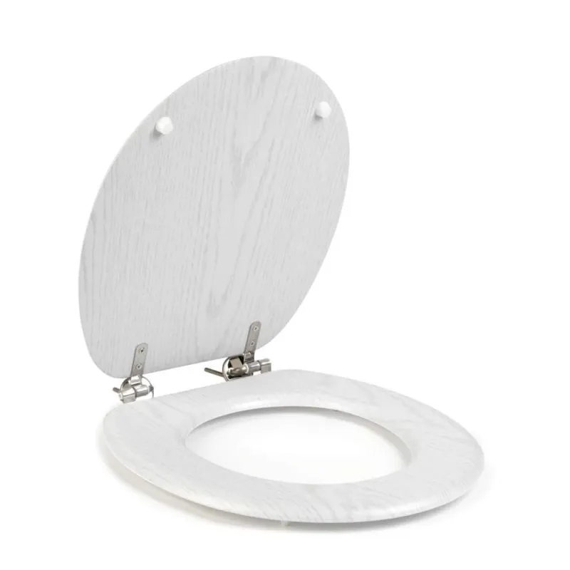 Beldray LA00000073WHTEU7 Wooden Toilet Seat