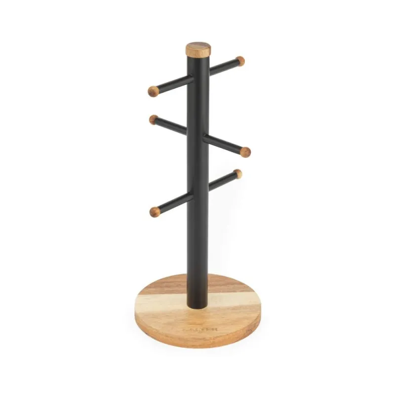 Salter BW1356611EU7 Toronto Mug Tree, Wood-Black