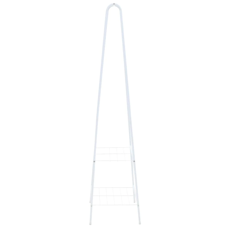 vidaXL drēbju pakaramais, 59x35x150 cm, balts