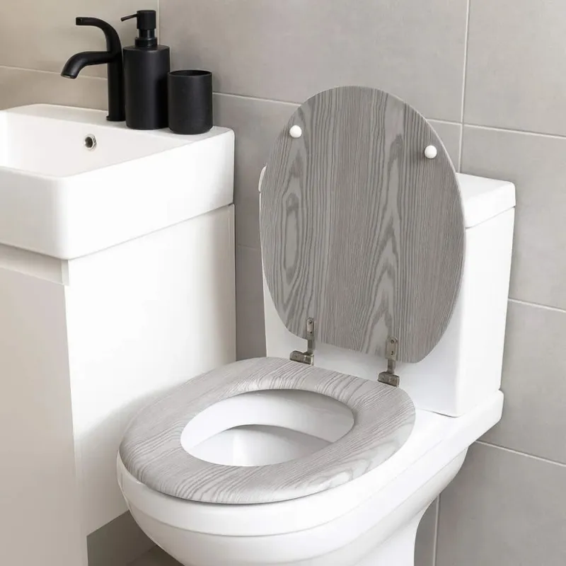 Beldray LA00000074GRYPEU7 Wooden Toilet Seat