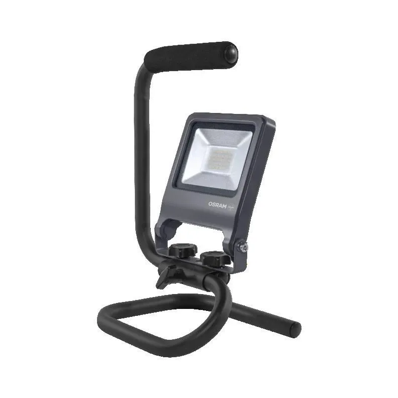 Prožektors bez kustības sensora, brīvi stāvošs Osram, 20 W, 2000 lm, 4000 °K, IP65, melna