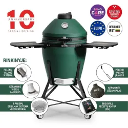 Grils Kamado Bono ZALGIRIS EVO 22. zaļa. 79 cm
