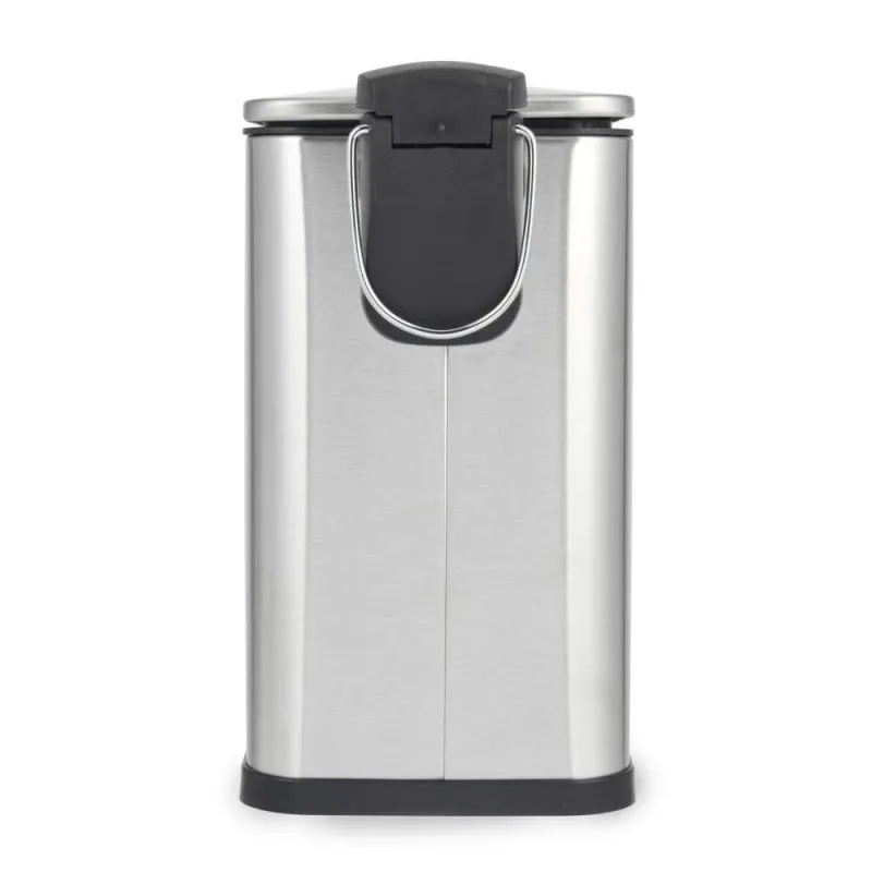 Beldray LA036683SSPEU7 Slimline D-Shaped Pedal Bin 5-Litre, Silver