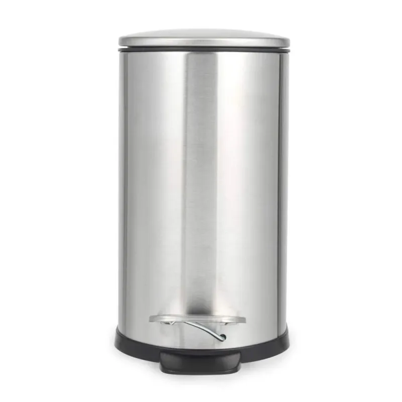 Beldray LA036683SSPEU7 Slimline D-Shaped Pedal Bin 5-Litre, Silver