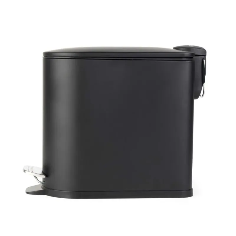Beldray LA036690BLKPEU7 Slimline D-Shaped Pedal Bin 5-Litre, White