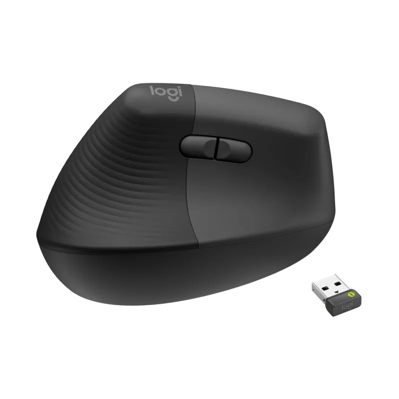 Mouse usb optical wrl vertical-grap-black 910-006495 logitech