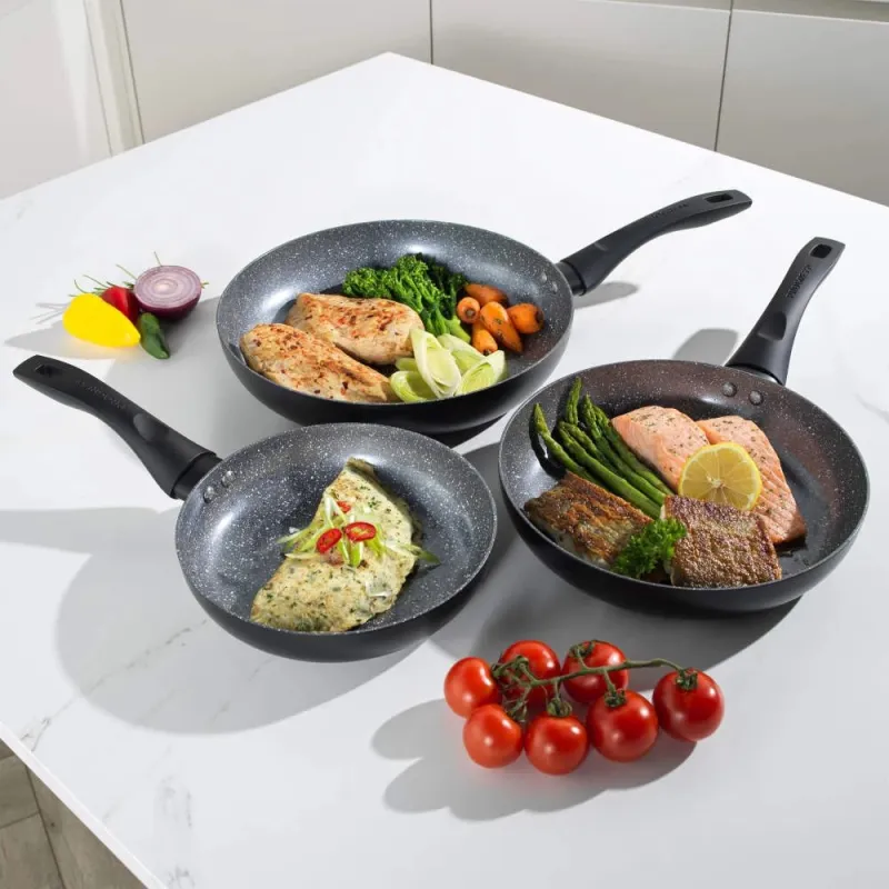 Progress BW12903EU7 Marble Ceramic 28cm Frypan, Blue