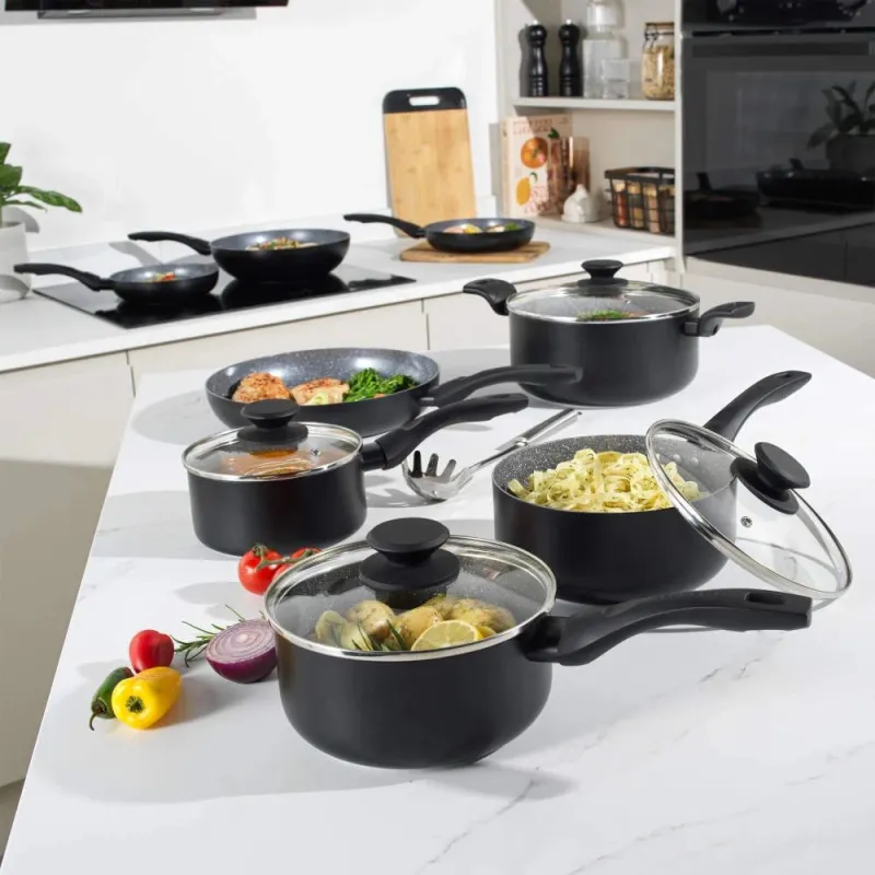Progress BW12903EU7 Marble Ceramic 28cm Frypan, Blue