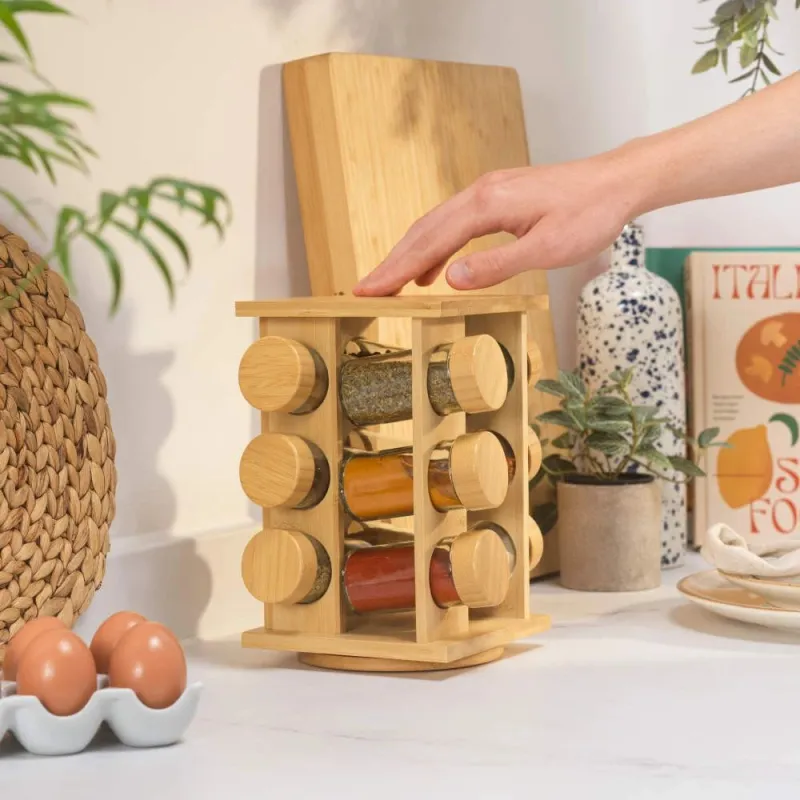 Salter BW14238 Bamboo Rotating Spice Rack