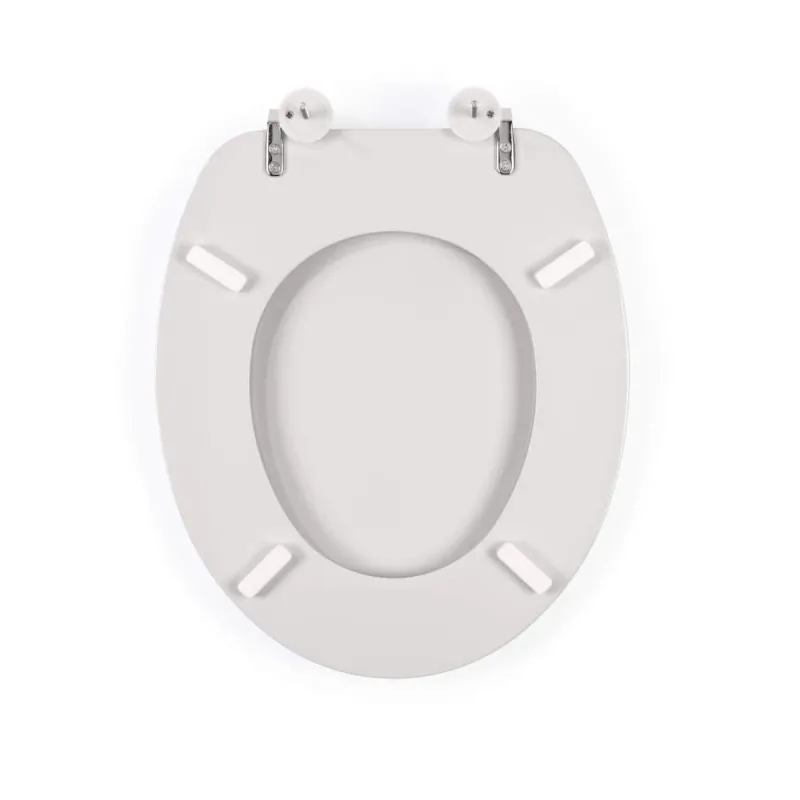 Beldray LA032355PGRY Wooden Toilet Seat, White