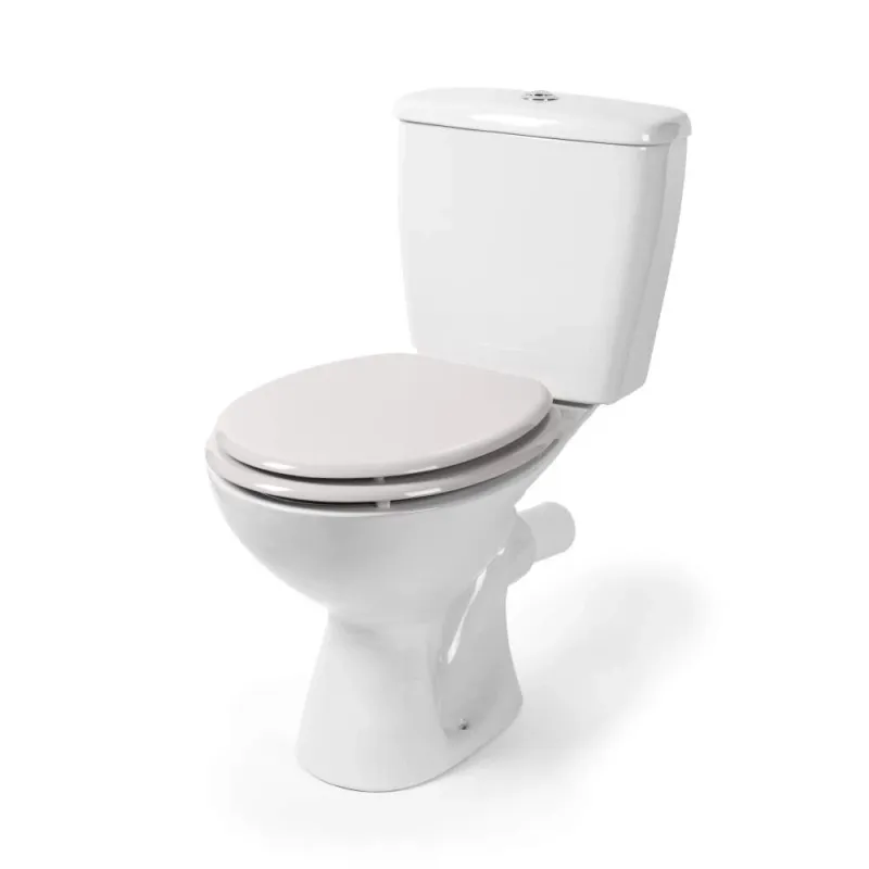 Beldray LA032355PGRY Wooden Toilet Seat, White
