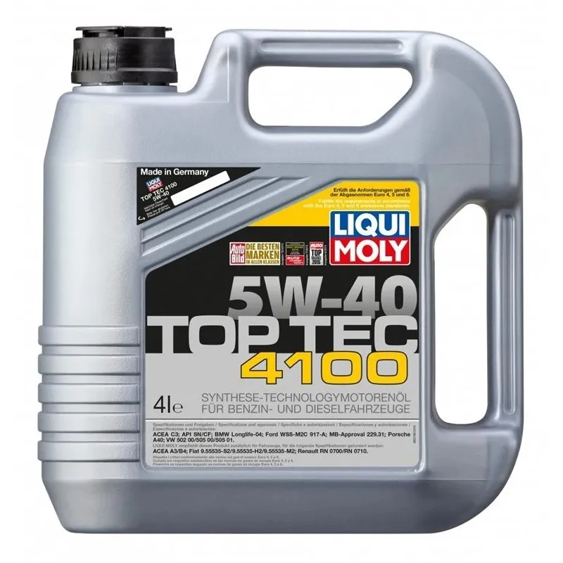 Variklio tepalas Liqui Moly Top Tec 4100 5W-40. 4 l