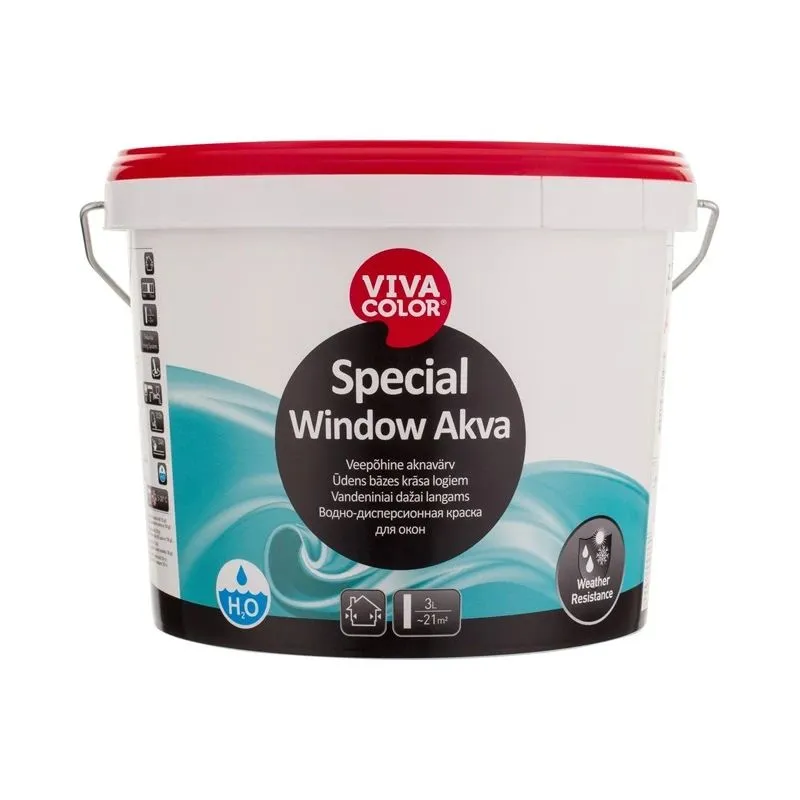 Dažai Vivacolor Special Window Akva A. balti. 2.7 l