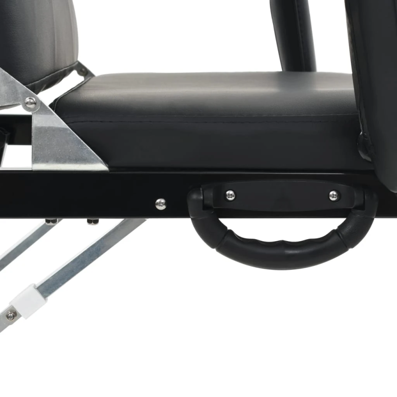 vidaXL kosmetoloģijas krēsls, mākslīgā āda, 185x78x76 cm, melns