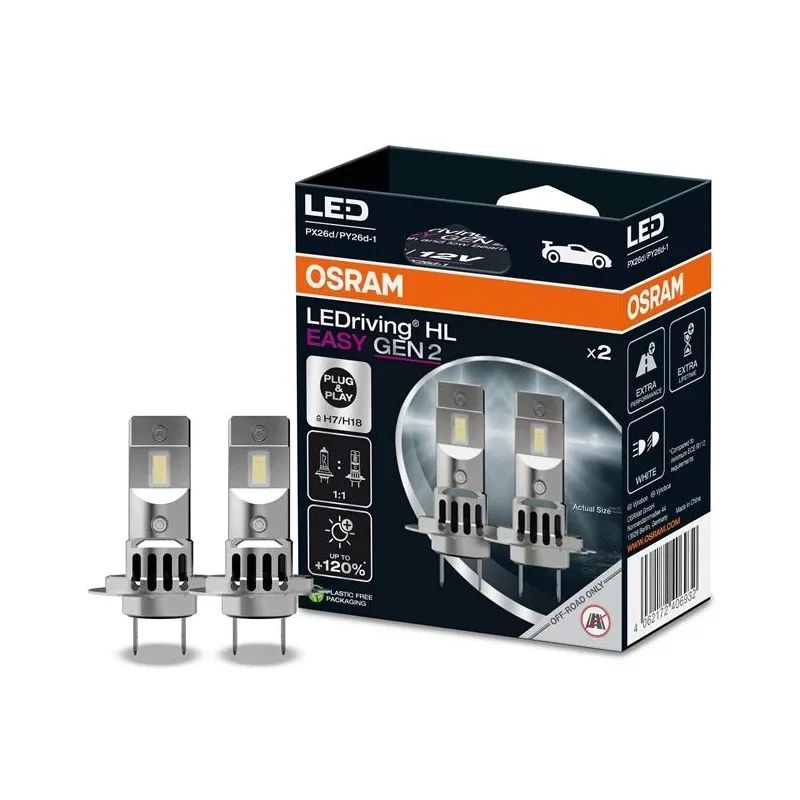 Osram led h7-h18 12v 2000lm 6000k 2pcs