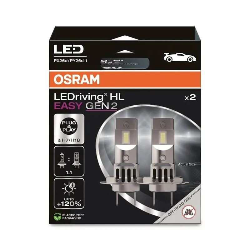 Osram led h7-h18 12v 2000lm 6000k 2pcs