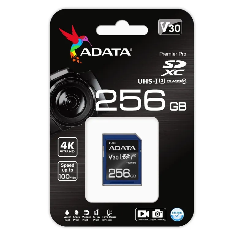 Memory sdxc 256gb v30-asdx256gui3v30s-r adata