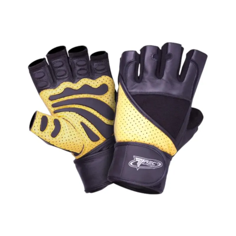 Treniņu cimdi TREC 06 - GLOVES YELLOW ,Power Max, XL