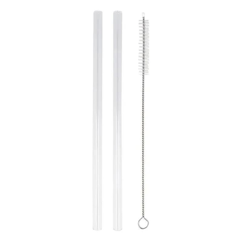 Šiaudeliai su šepetėliu 20cm 3vnt