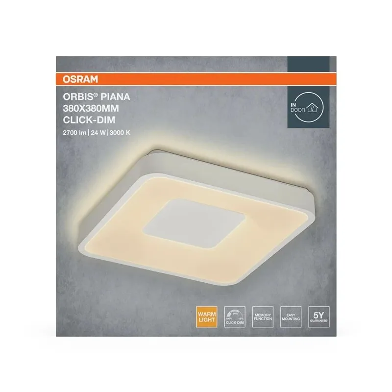 Osram LED Griestu lampa. 24W. 3000K. 1450lm. DIA380. Balta