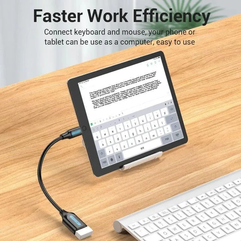 Cable usb2.0c male to a female-0.15m black ccsbb vention