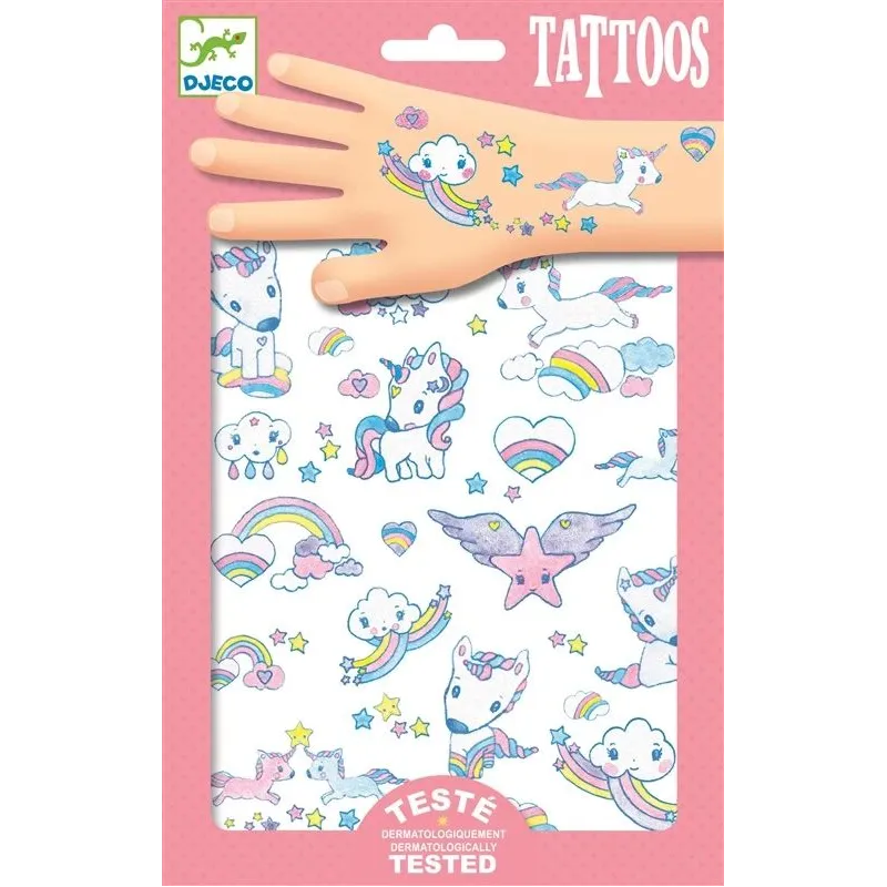 Tetovēšanas komplekts Djeco Unicorns DJ09575