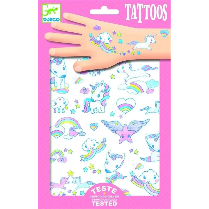 Tetovēšanas komplekts Djeco Unicorns DJ09575