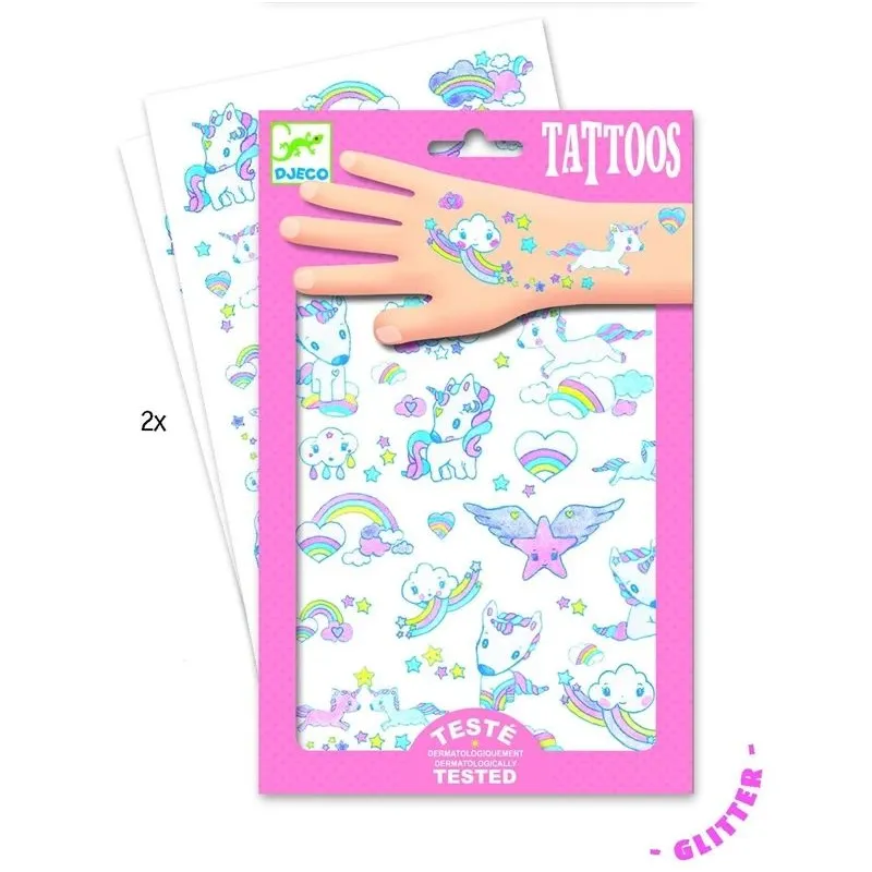 Tetovēšanas komplekts Djeco Unicorns DJ09575