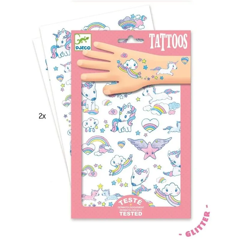 Tetovēšanas komplekts Djeco Unicorns DJ09575