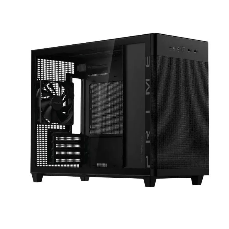 Case-ASUS-Prime AP201 Tempered Glass-Micro-Not included-MicroATX-MiniITX-Colour Black-PRIMEAP201TG