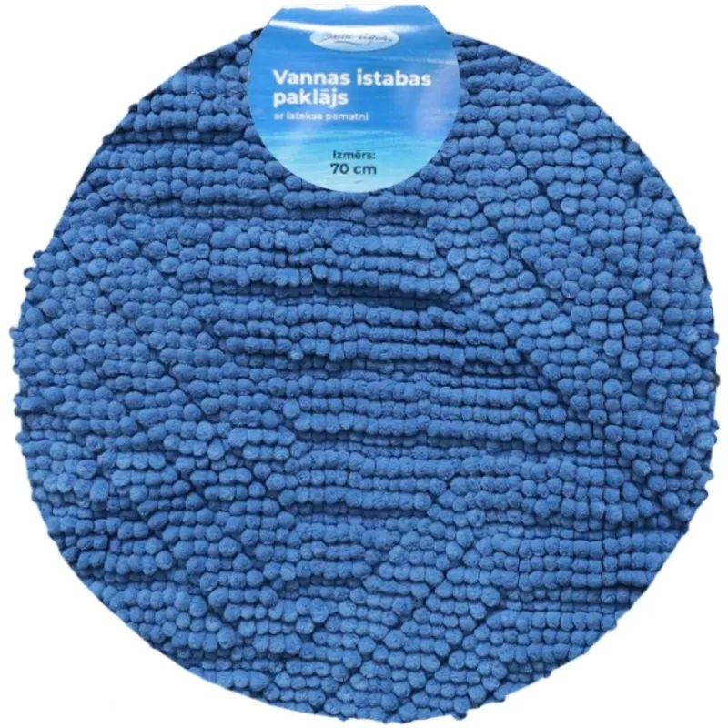 Vannas istabas paklājiņš D70cm Square, zils
