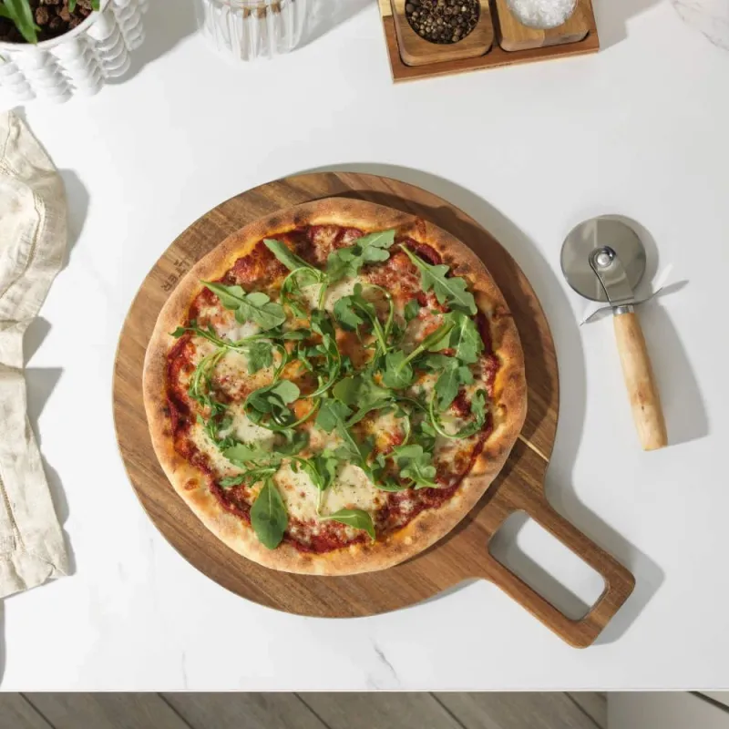 Salter BW13692EU7 Toronto Pizza Board 33 cm, Acacia Wood