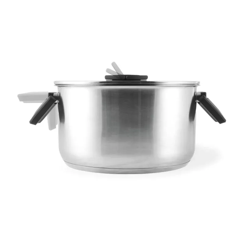 Salter BW14354 Stack-In Stainless Steel 3 Piece ,16-22-24 cm, Stockpot Set