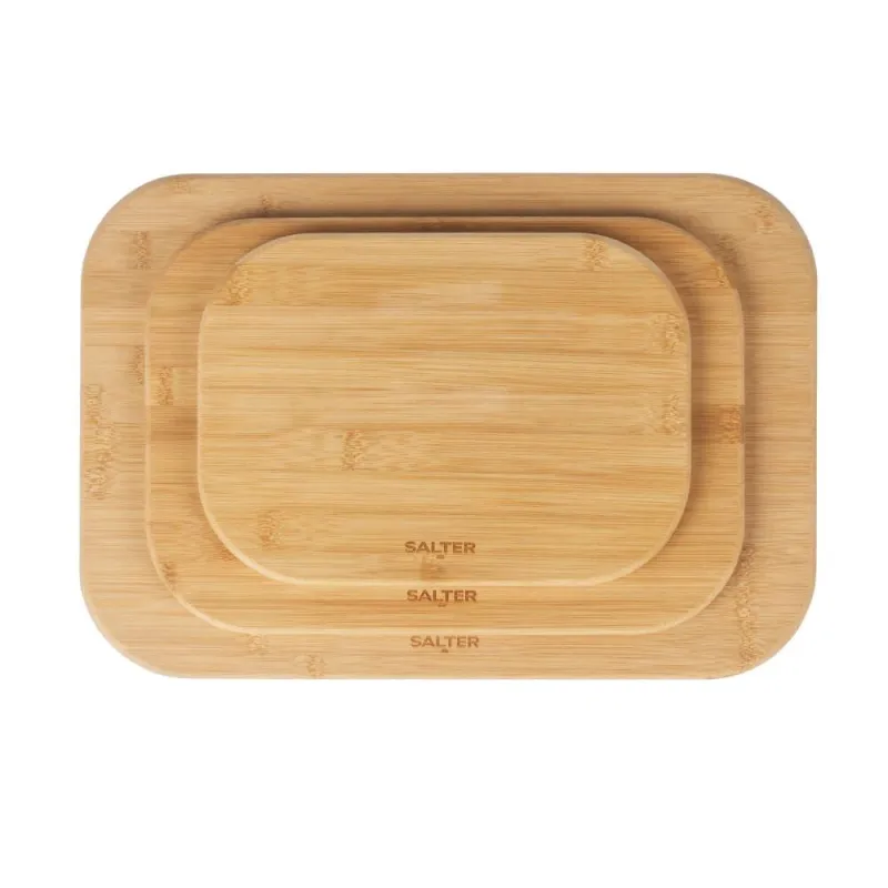 Salter BW14107 Simple Prep Bamboo Chopping Board Set