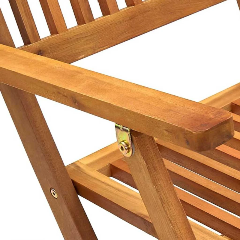 vidaXL 5-daļīgs dārza mēbeļu komplekts, saliekams, akācijas masīvkoks