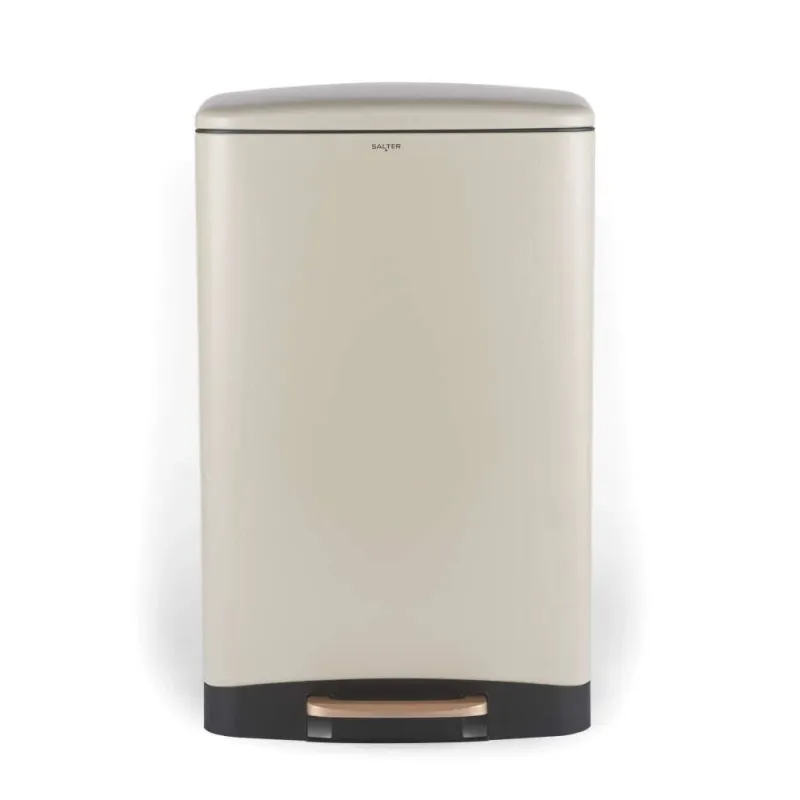 Salter BW14806 Pebble 50L Pedal Bin, Beige