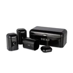 Salter BW14045B Boston 4-Piece Countertop Set, Black