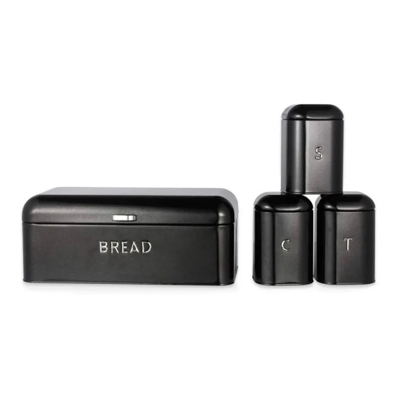Salter BW14045B Boston 4-Piece Countertop Set, Black