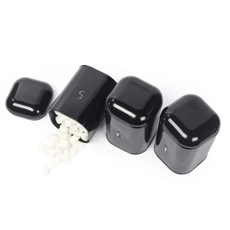 Salter BW14045B Boston 4-Piece Countertop Set, Black