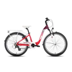 Bērnu velosipēds TABOU Queen 24, rozā-balts